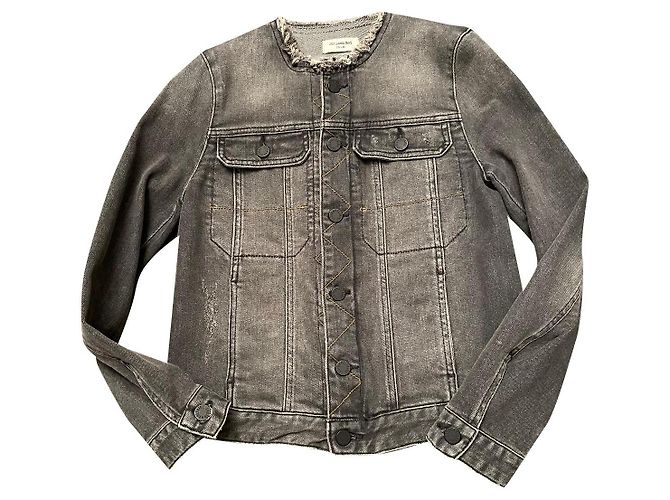 Chaqueta de denim gris Zadig & Voltaire