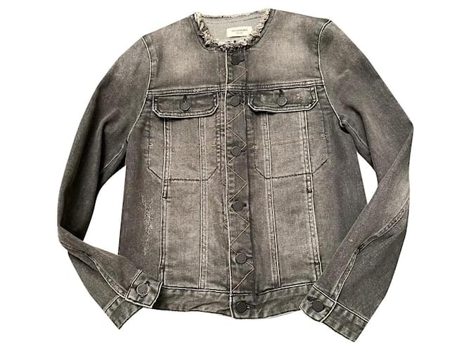 Zadig & Voltaire Jackets Grey Cotton  ref.510474