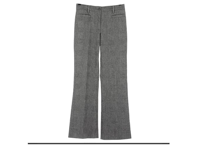 Dolce & Gabbana Pants, leggings Grey Wool  ref.510478