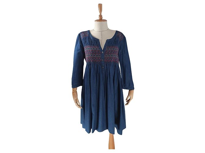 Vestido de algodón azul Odd Molly XL Multicolor
