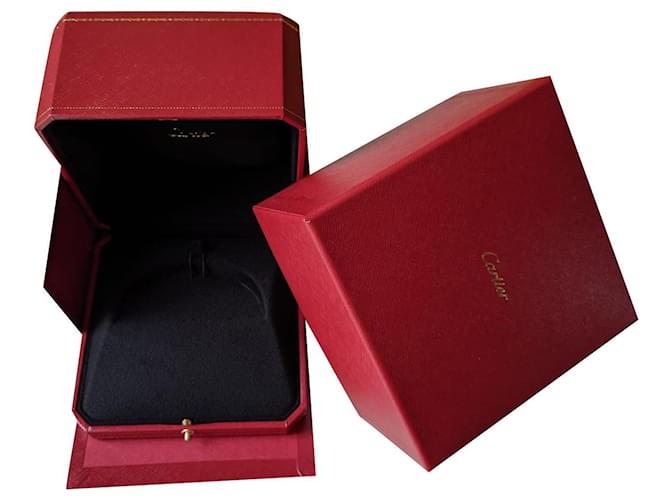 Cartier Caja forrada con brazalete y bolsa de papel Authentic Love Juc Bracelet Roja  ref.510497