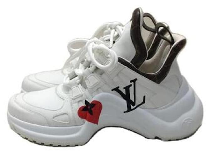 Used] LOUIS VUITTON High Cut Sneakers / Game On LV Arclight Line Sneakers  Monogram / 37.5 / leather White ref.510573 - Joli Closet