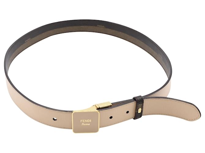 Fendi Reversible Belt in Brown Leather  ref.510730