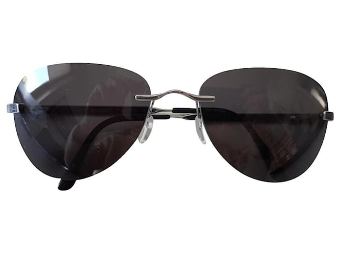 Autre Marque gafas de sol. Swarowski Negro Metal  ref.510851