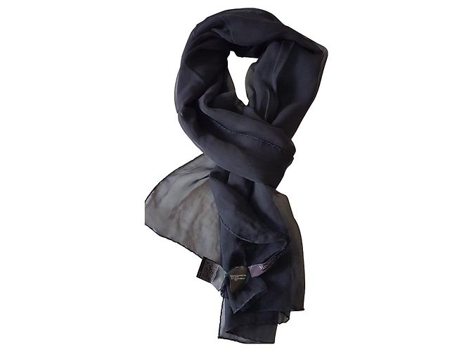 Stola Max Mara in seta nera Nero 