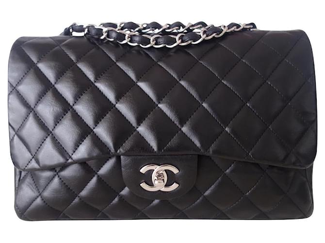 Timeless BLACK CHANEL CLASSIC BAG Leather  ref.511045
