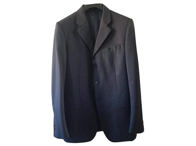 Prada men's suit Blue Wool  ref.511085
