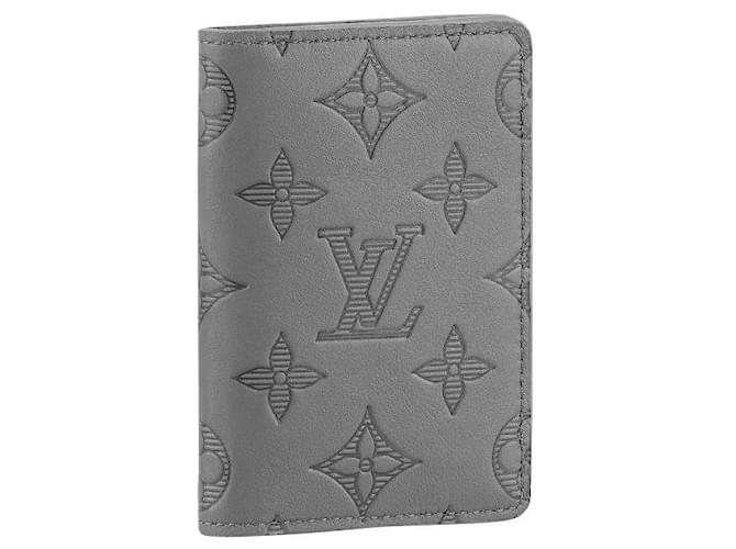 Louis Vuitton Organizer tascabile LV nuovo Shadow Grigio Pelle  ref.511113
