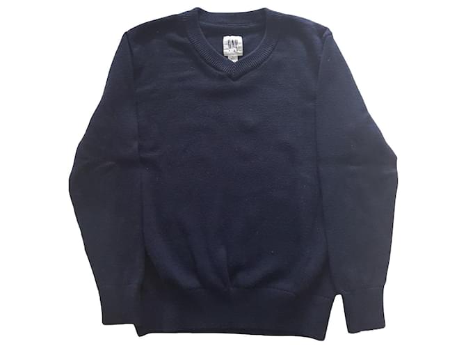 Tamaño del suéter Gap. 6/7 anni Azul oscuro Algodón  ref.511139