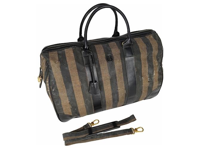 Fendi Pacan travel bag shoulder strap Black Cloth ref.511175 - Joli Closet