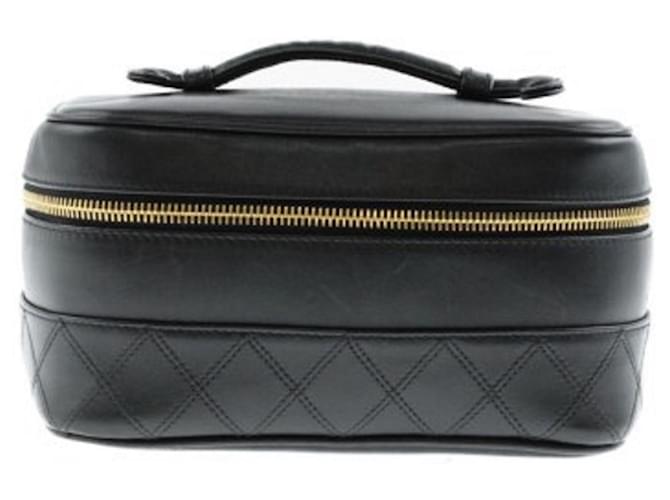 Chanel Lambskin Vanity Bag Black Leather  ref.511386
