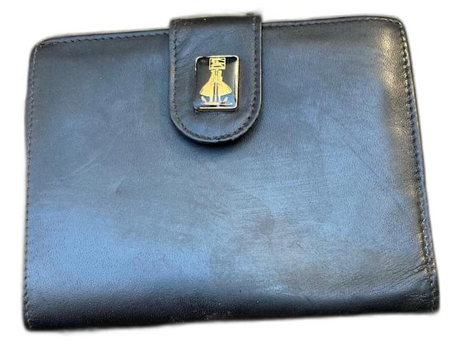 Vintage Burberry Wallet Black Gold hardware Leather ref.511471