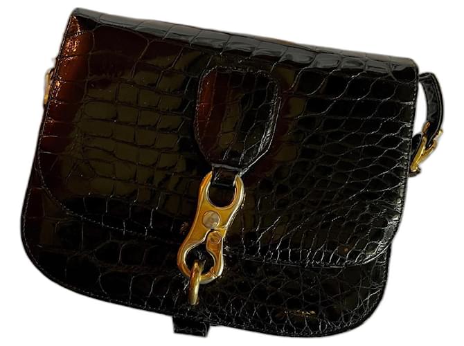 Classic Box Céline Handtaschen Schwarz Exotisches Leder  ref.511601