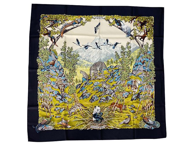 Sciarpa in seta Hermès Sichuan 90 cm Multicolore