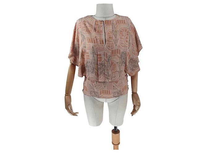 Top Noa Noa de seda e viscose Multicor