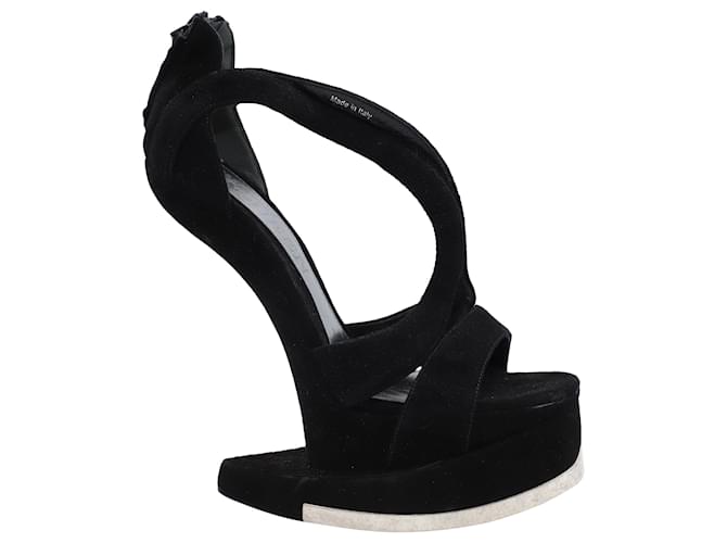 Alexander McQueen Heel Less Pumps en ante negro Suecia  ref.511857