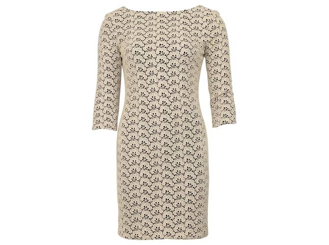 Diane Von Furstenberg Sarita Acorn Lace Dress in Brown Cotton  ref.511880