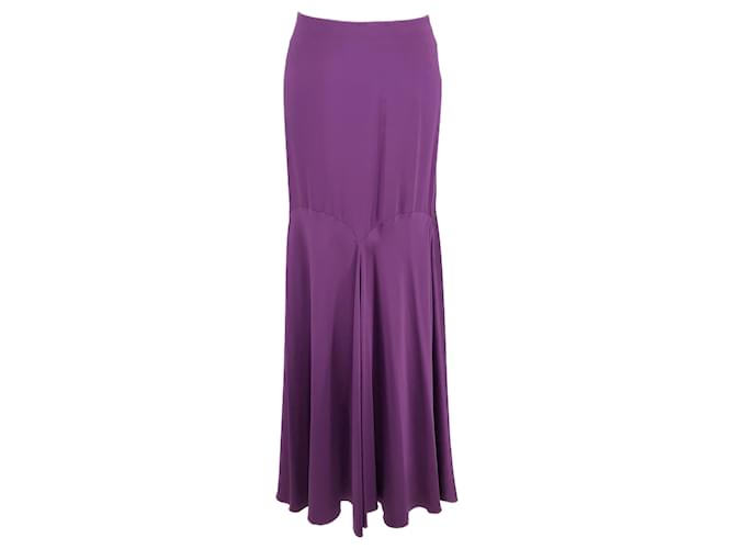 Roberto Cavalli long skirt in purple satin  ref.512131