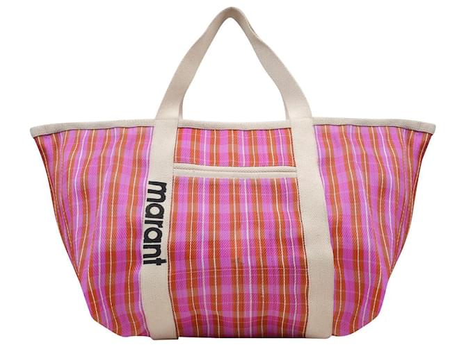 Isabel Marant Warden Bag in Pink Canvas Nylon ref.512356