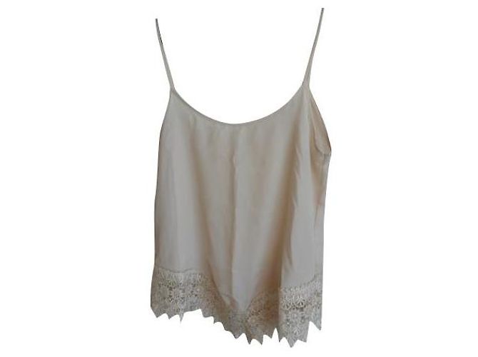 Vintage Lace Shirt Beige Size 38