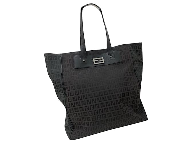 Fendi Tote bag Black Cloth  ref.512549