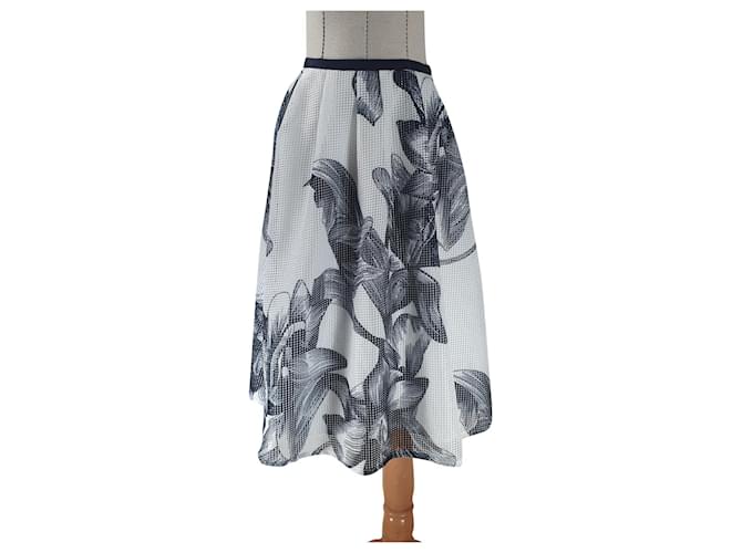 Lawrence Grey Skirts White Blue Polyester  ref.512552