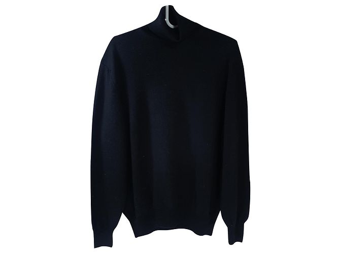 Autre Marque Pal Zileri Polo Pullover Schwarz Wolle