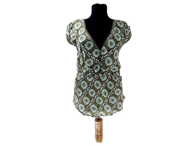 Top de viscosa verde Day Birger & Mikkelsen Multicolor