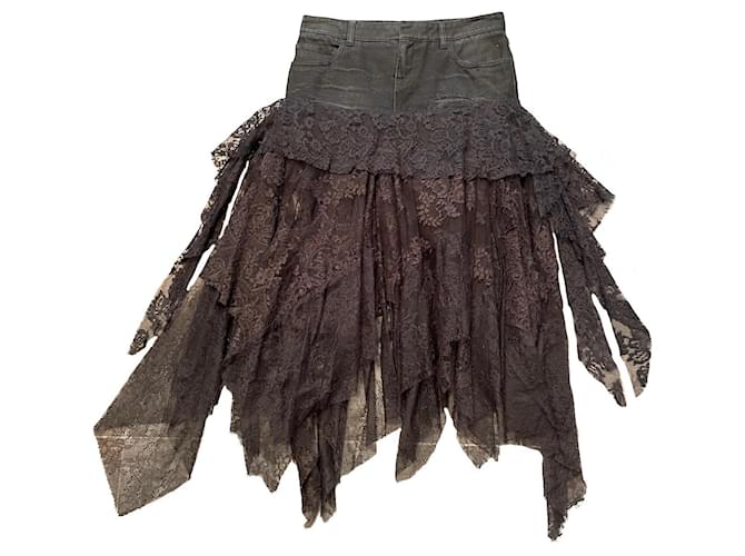 Faith Connexion Skirts Black Cotton Polyamide  ref.513038
