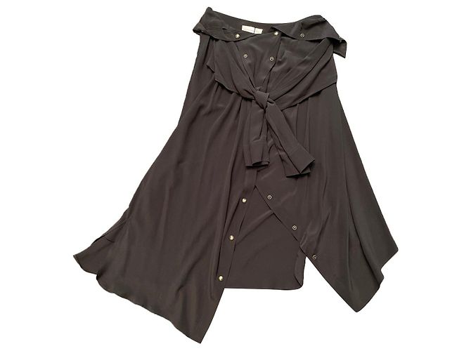 Falda de seda Faith Connexion negra Negro