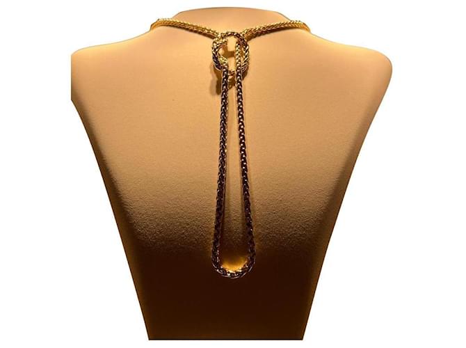 Autre Marque Lange Halsketten Golden Gelbes Gold  ref.513068