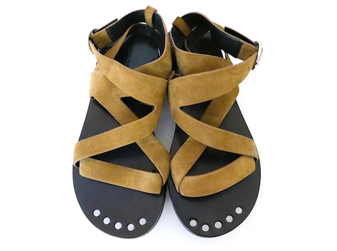 Isabel Marant Sand Suede Flatform Sandals  ref.513506