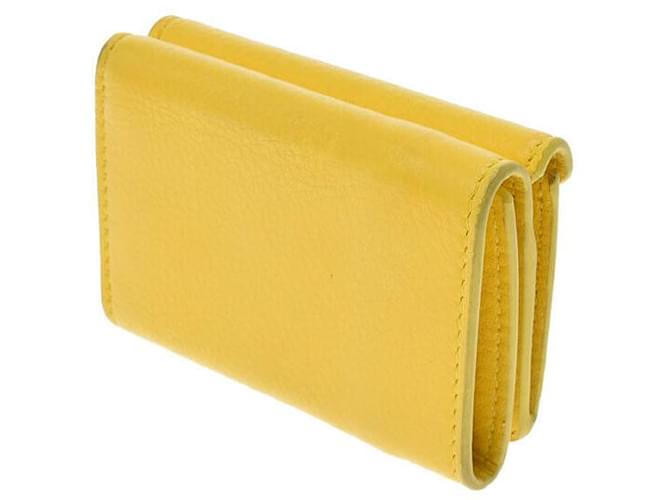Balenciaga Wallet Yellow Leather  ref.513581