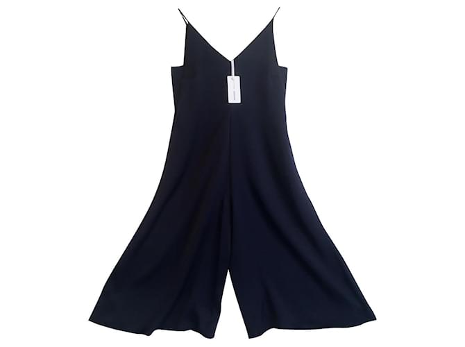 Mango Minimalist wide-leg jumpsuit. Premium collection. new with tag. Navy blue Synthetic  ref.513683