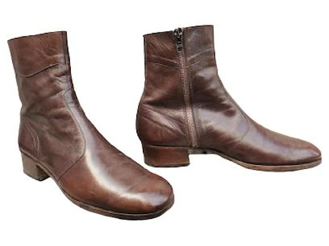 Autre Marque Mohican Shoes p ankle boots 42,5 Dark brown Leather  ref.513699