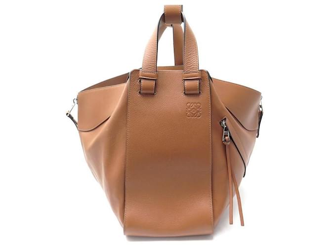 Loewe Hammock Small Leather Shoulder Bag - Women - Camel Tote Bags