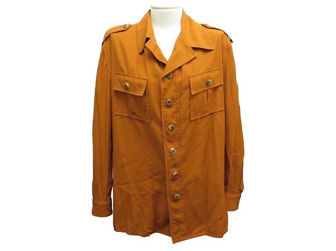 NEW ARNYS PARIS JACKET SIZE L 50 ORANGE SILK COAT NEW SILK JACKET