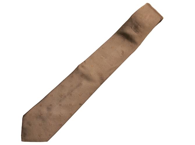 Cravatta in seta marrone Louis Vuitton Panno  ref.514004