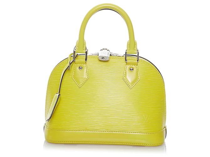 Louis Vuitton Epi Alma BB giallo Verde Verde chiaro Pelle  ref.514147