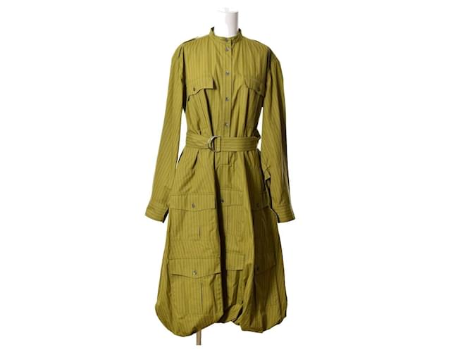 *[Occasion] JW ANDERSON Robe de jour pull à rayures UE34 vert Coton  ref.514196