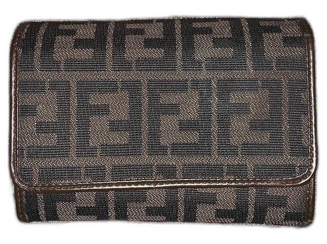 Fendi Leather Wallet Brown