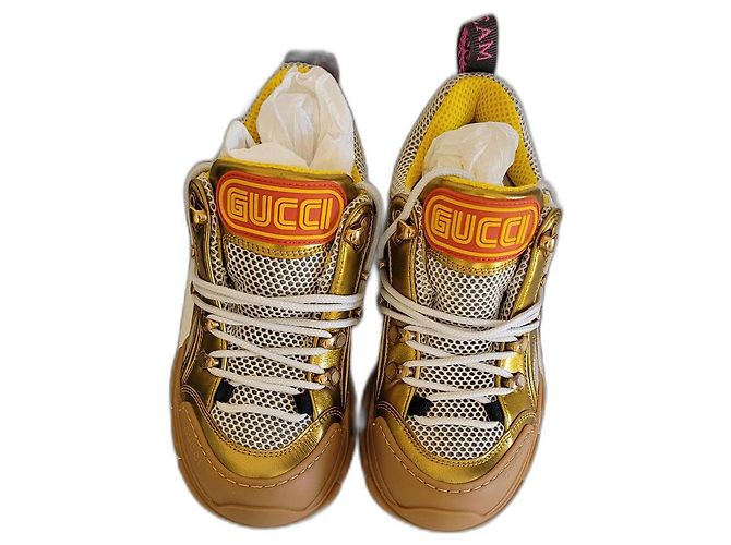 Baskets Gucci  flashtrek Doré