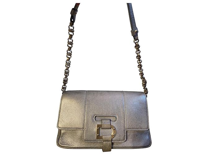 Borsa a tracolla Delvaux Argento in Pelle