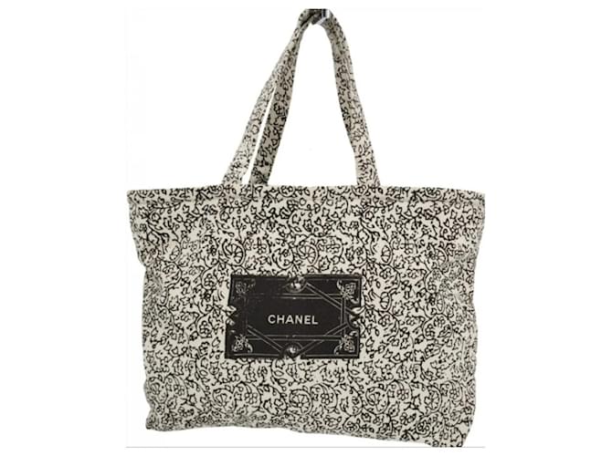 Chanel XL limited edition tote bag Beige Dark brown Cloth  ref.514837