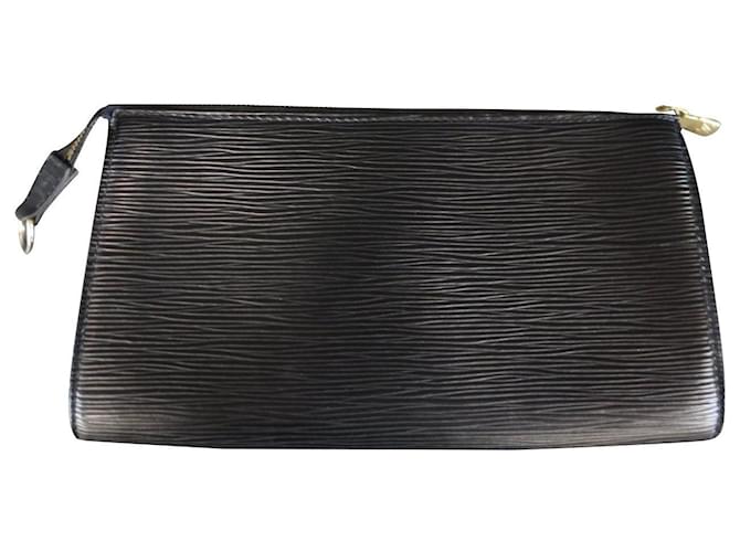 LOUIS VUITTON - "Accessory" clutch bag in black epi leather Patent leather  ref.514844