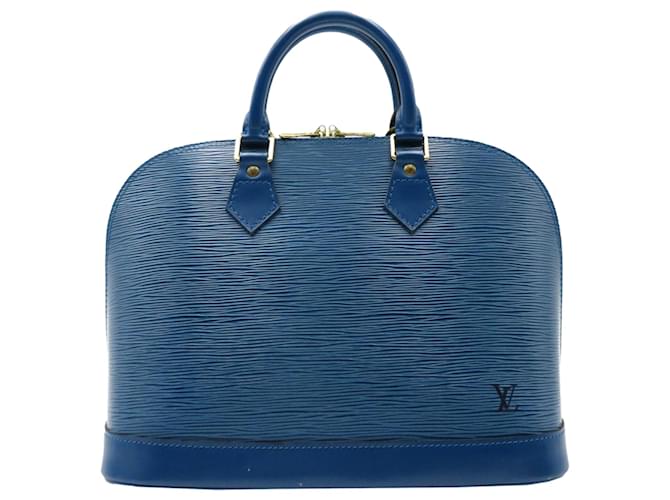 Louis Vuitton Blue Epi Alma PM Azul Cuero  ref.514953