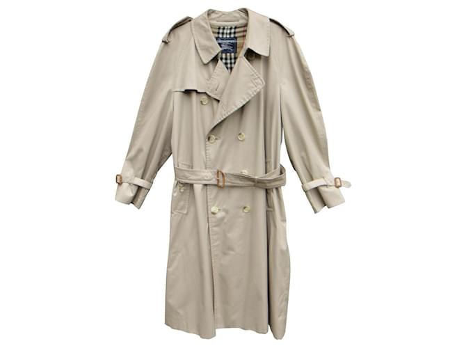 Vintage-Trenchcoat von Burberry für Herren 54 Beige Baumwolle Polyester  ref.515341
