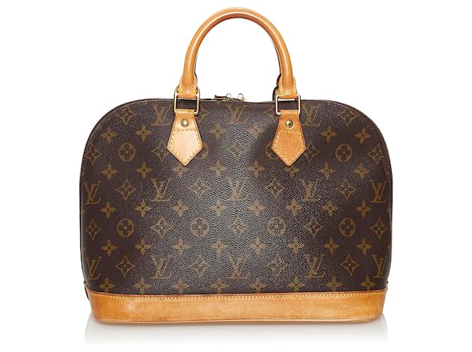 Louis Vuitton Brown Monogram Alma PM Leather Cloth  ref.515400