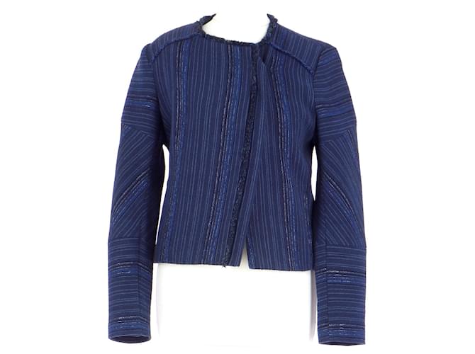 Sandro Vest / Blazer Blu navy Cotone  ref.516203