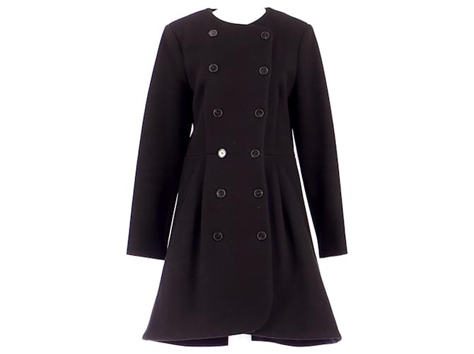 Kenzo Coat Black Wool  ref.516207